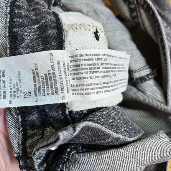 Abercrombie & fitch black denim overalls / romper size small - Picture 4 of 4